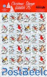 Sheet with Wildlife Christmas seals