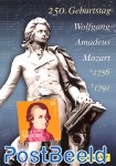 Special folder with stamps; Mozart
