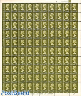Sheet of 100, Michel No. 296vX (Mi. catv. = €2500)