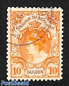 10 Gulden, used