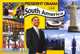 President Obama visits South America 3v m/s