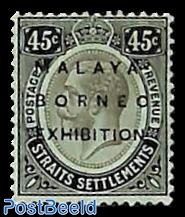 Straits Settlements, 45c, Stamp out of set