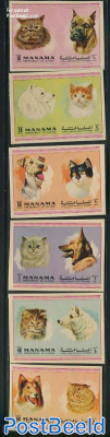 Dogs & cats 6v, imperforated