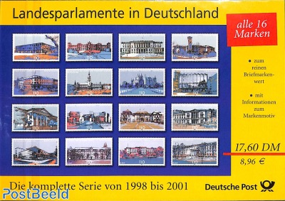 Special pack with 16 Landesparlamente stamps